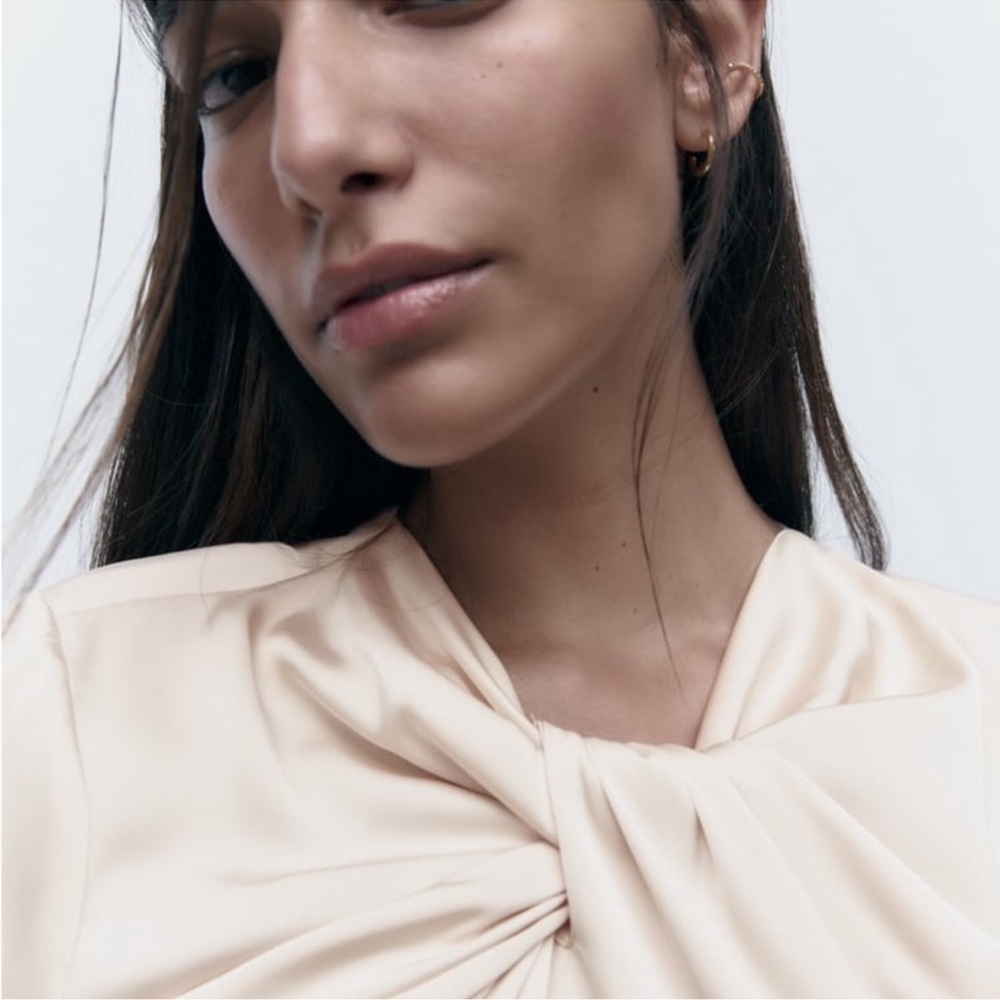 Zara Open Back Satin Effect Dress - Picture 6 of 15